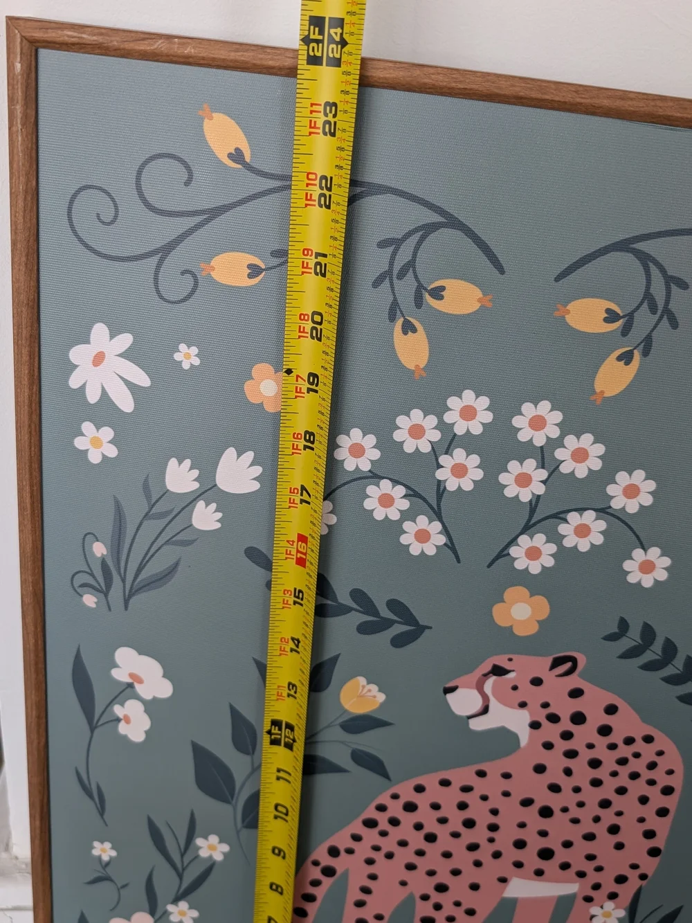 Cheetah Botanical framed canvas wall art Pre Owned,